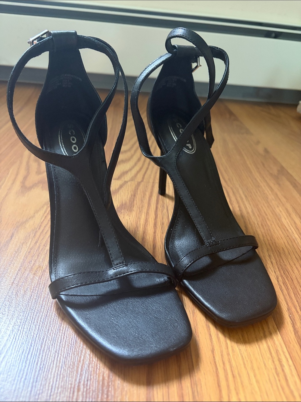 Classic Black Strappy High-Heel Sandals